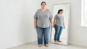 Healthy weight loss tips showing balanced diet, exercise, and hydration for fat loss