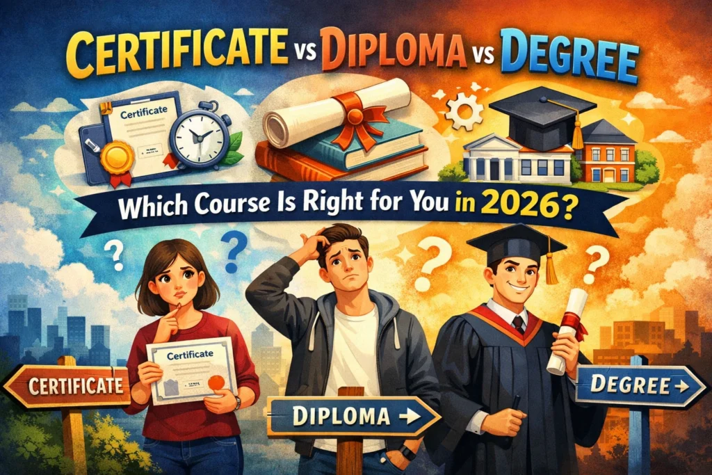 Certificate vs Diploma vs Degree Which Course Is Right for You in 2026