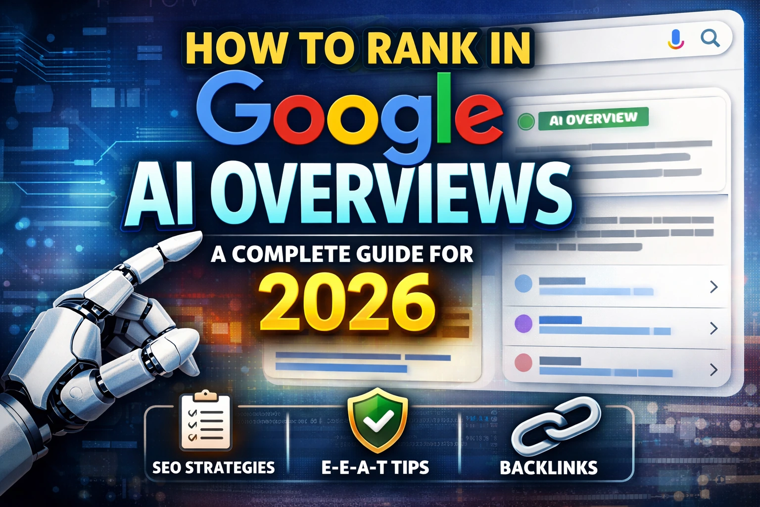 How to rank in Google AI Overviews SEO guide for 2026